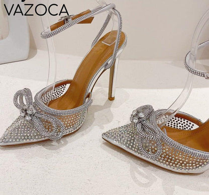 Butterfly-Knot Crystal High Heels