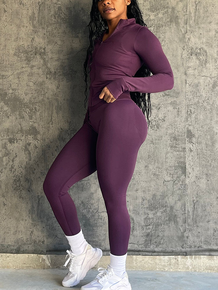 Seamless Activewear Jacket & Leggings Set