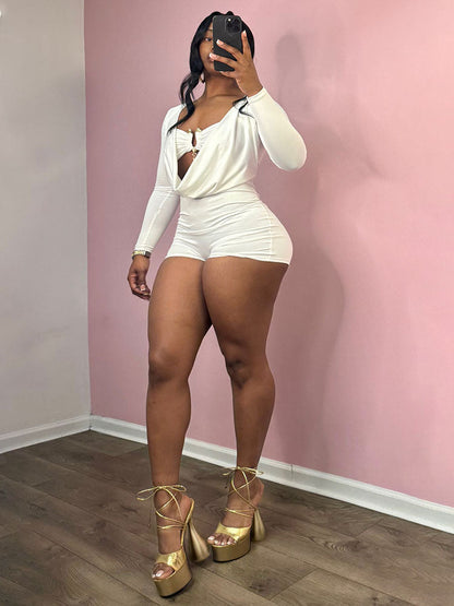 Sultry Plunge Romper