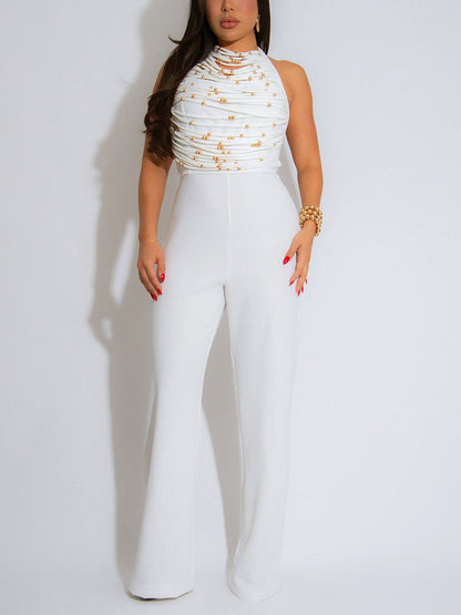 Halter Bead Jumpsuit