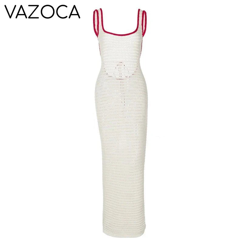 Carine Knit Maxi Dress White