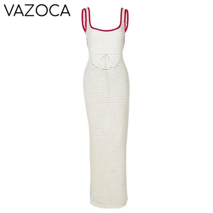 Carine Knit Maxi Dress White