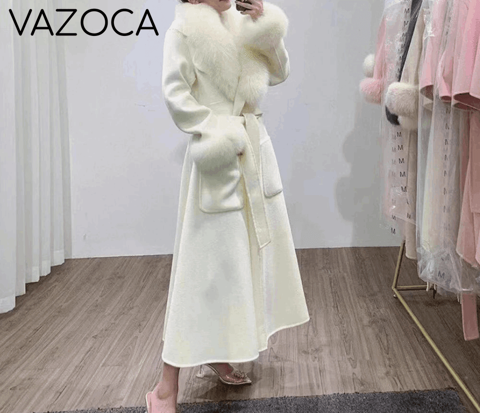 Cashmere Fox Fur Luxury Overcoat