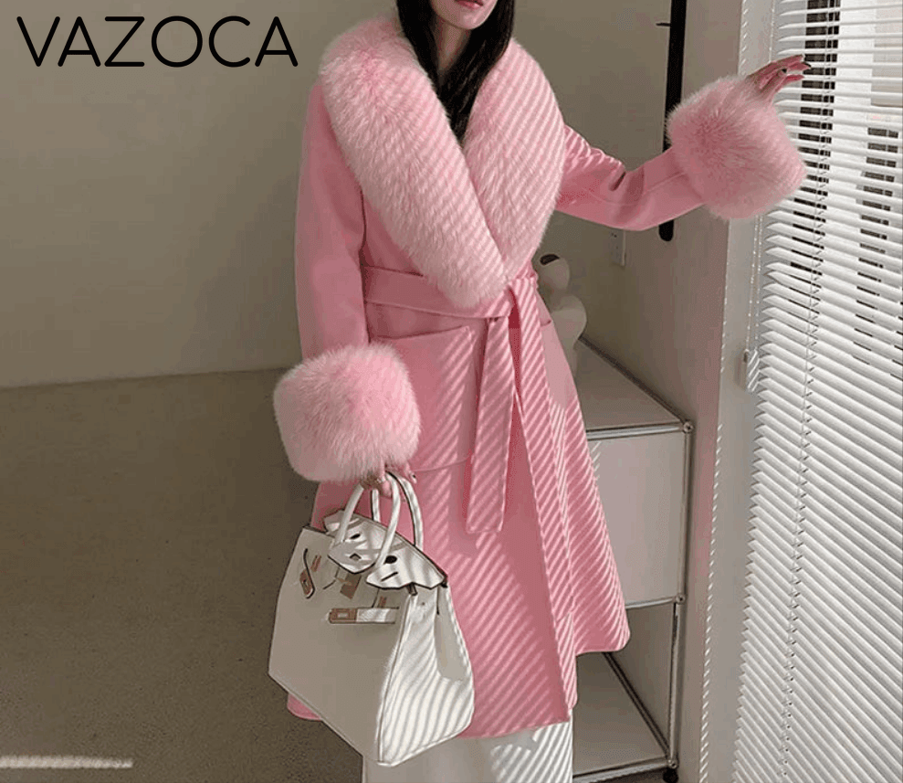 Cashmere Fox Fur Luxury Overcoat