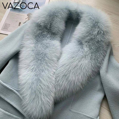 Cashmere Fox Fur Luxury Overcoat