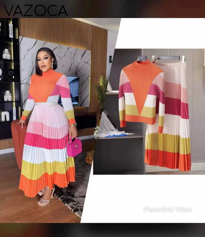 Cassandra Pleated Skirt Set