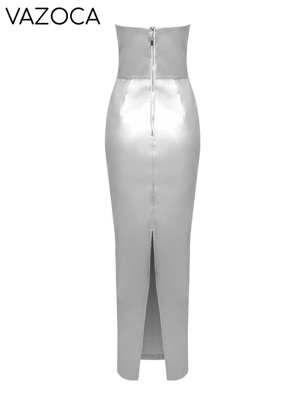 Celebrity Leather Maxi Dress