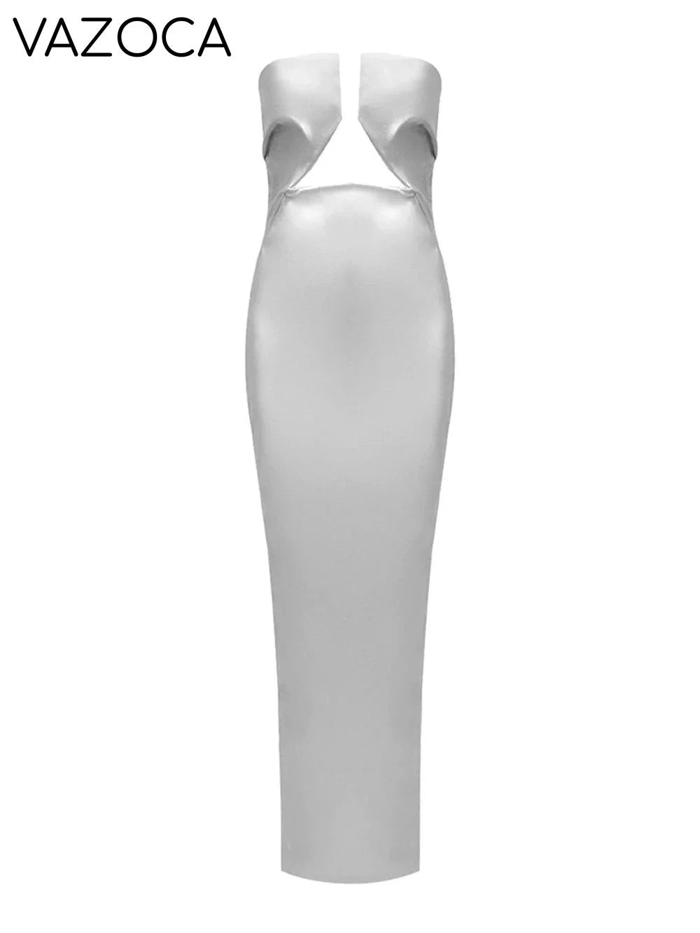 Celebrity Leather Maxi Dress