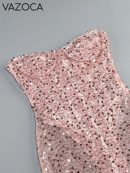 Celebrity Party Sequin Dress