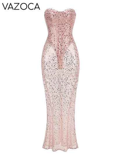 Celebrity Party Sequin Dress