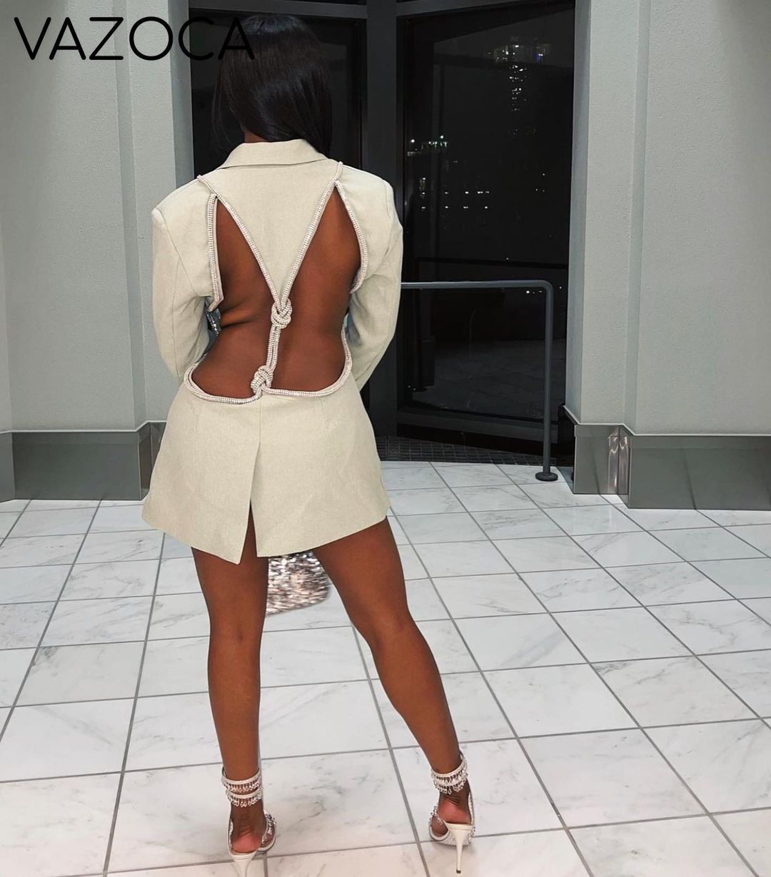 Cherry On Top Backless Diamond Blazer