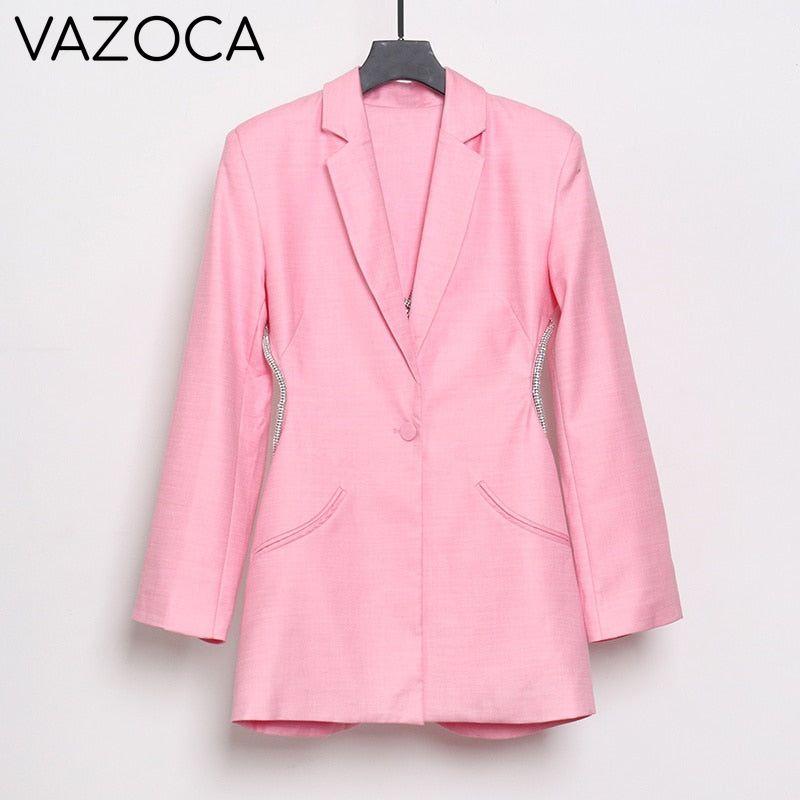Cherry On Top Backless Diamond Blazer