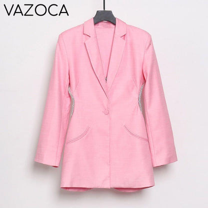 Cherry On Top Backless Diamond Blazer