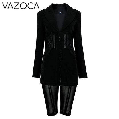 Ciara Sheer Blazer Short Set