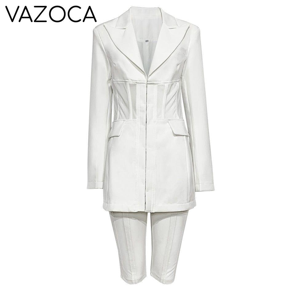 Ciara Sheer Blazer Short Set