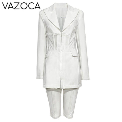 Ciara Sheer Blazer Short Set