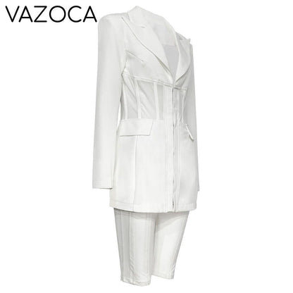 Ciara Sheer Blazer Short Set
