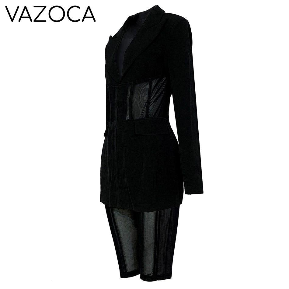 Ciara Sheer Blazer Short Set
