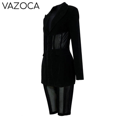 Ciara Sheer Blazer Short Set