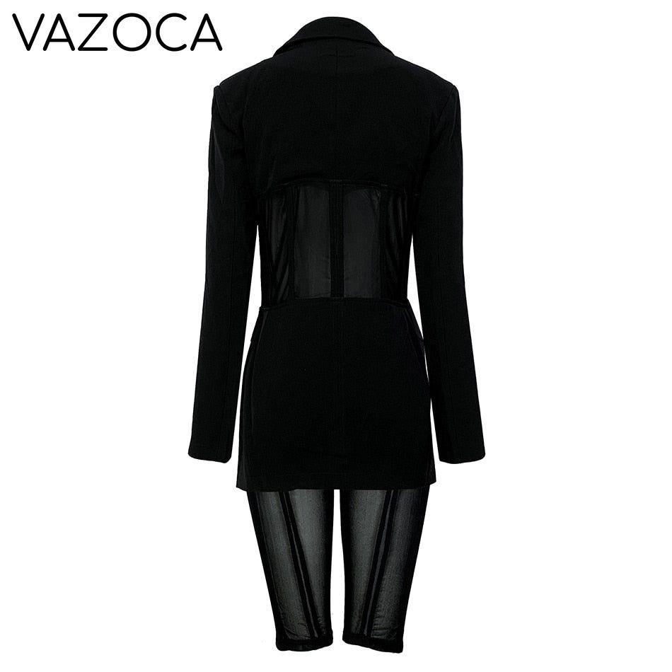 Ciara Sheer Blazer Short Set