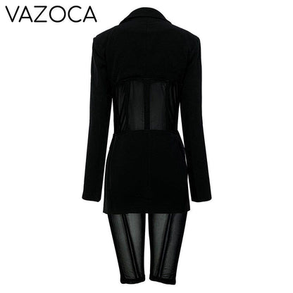 Ciara Sheer Blazer Short Set
