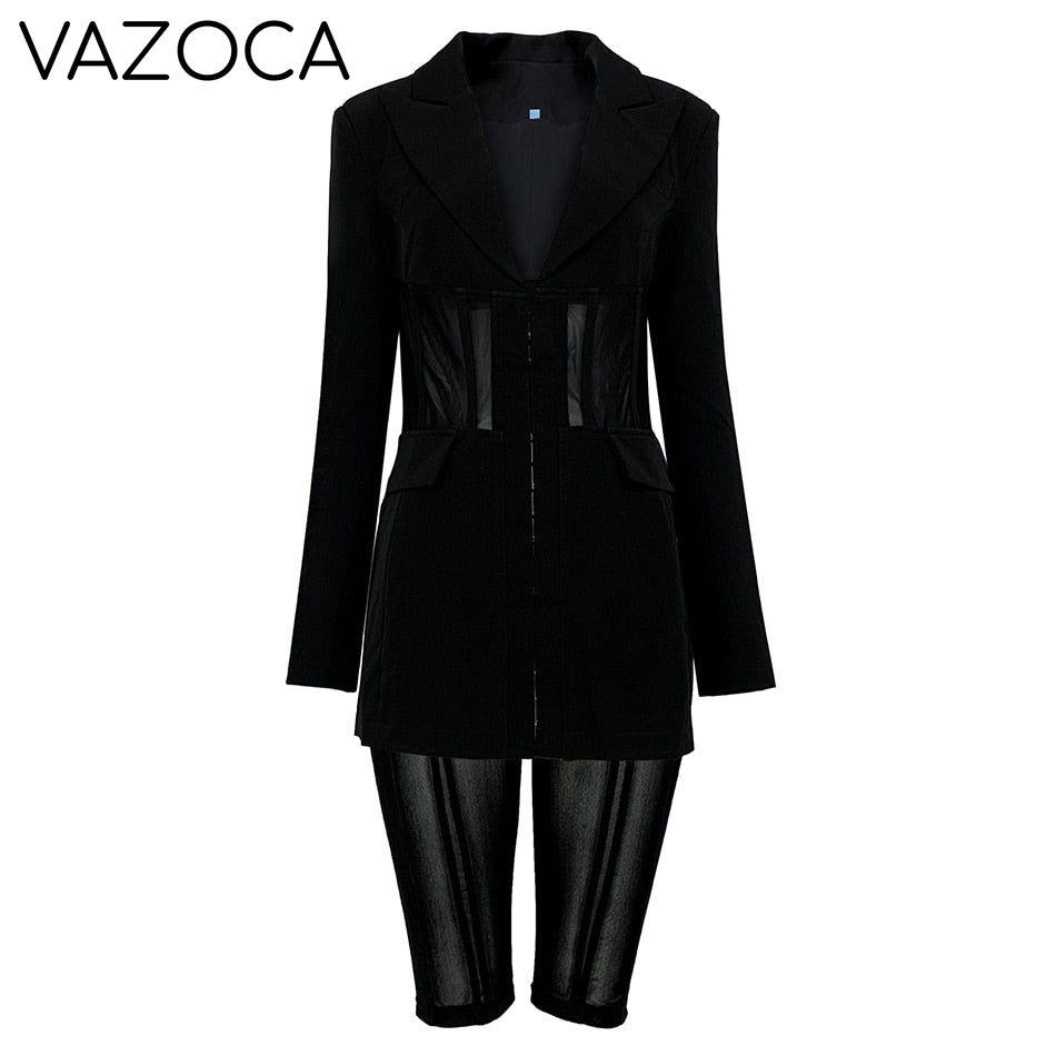 Ciara Sheer Blazer Short Set
