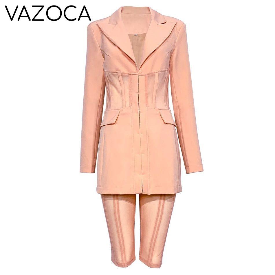 Ciara Sheer Blazer Short Set