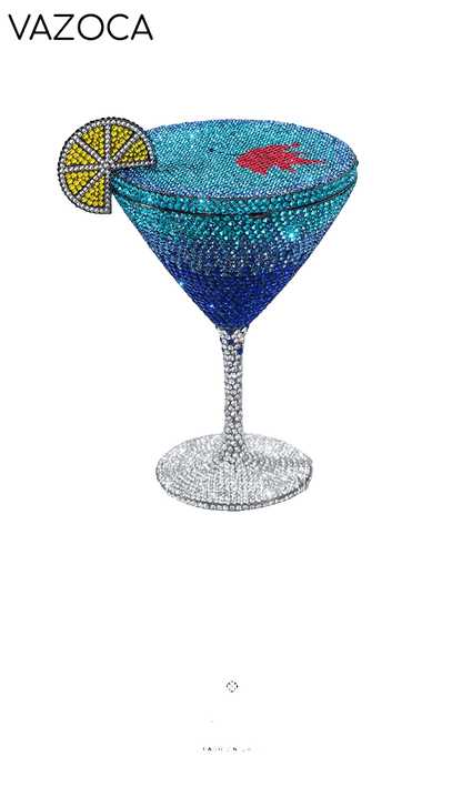 Cocktail Diamond Goblet Clutch Bag