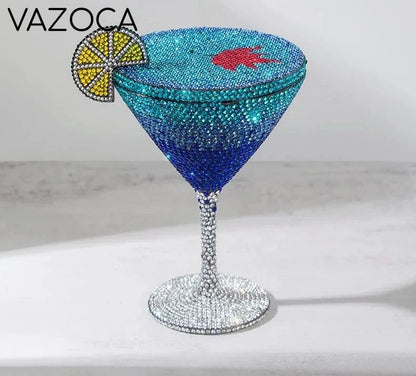 Cocktail Diamond Goblet Clutch Bag