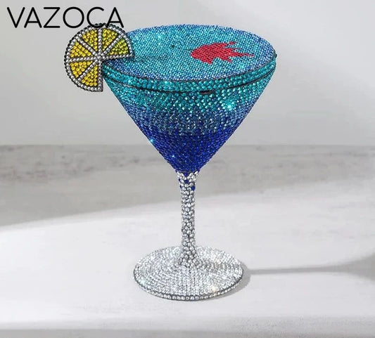 Cocktail Diamond Goblet Clutch Bag