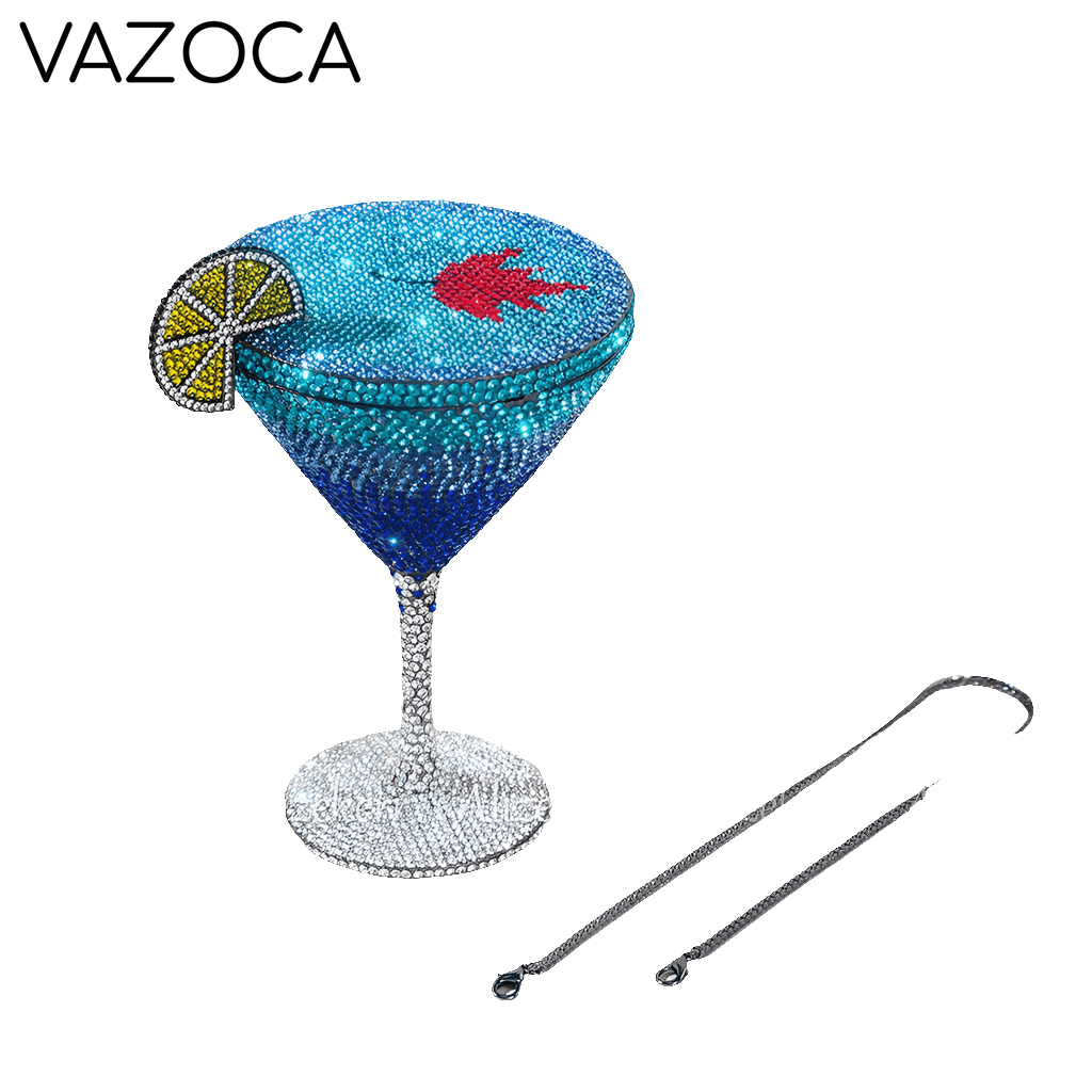 Cocktail Diamond Goblet Clutch Bag