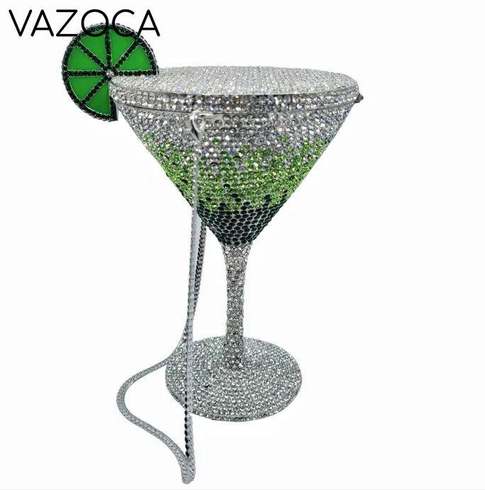 Cocktail Diamond Goblet Clutch Bag