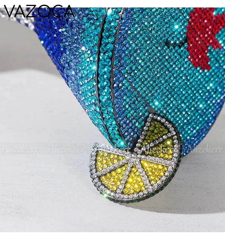 Cocktail Diamond Goblet Clutch Bag