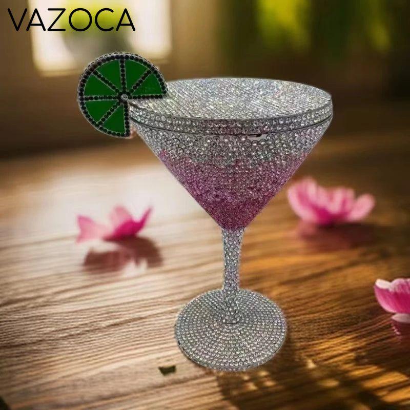 Cocktail Diamond Goblet Clutch Bag