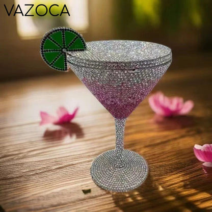 Cocktail Diamond Goblet Clutch Bag