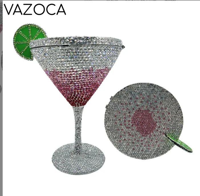 Cocktail Diamond Goblet Clutch Bag