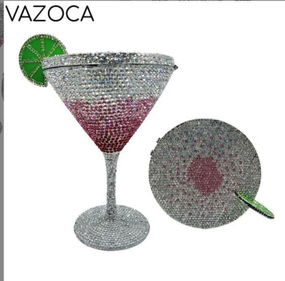Cocktail Diamond Goblet Clutch Bag