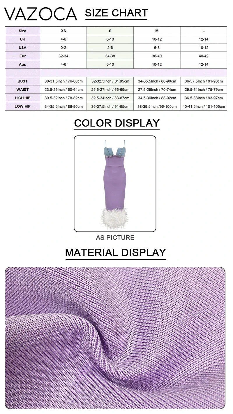 Cocktail Feather Bandage Midi Dress