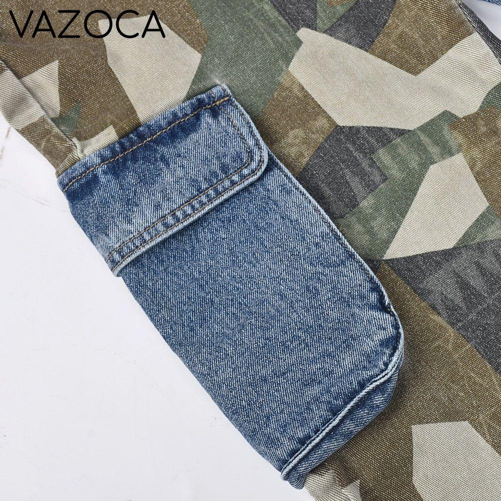 Contrast High Waist Jeans