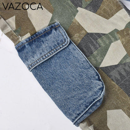 Contrast High Waist Jeans