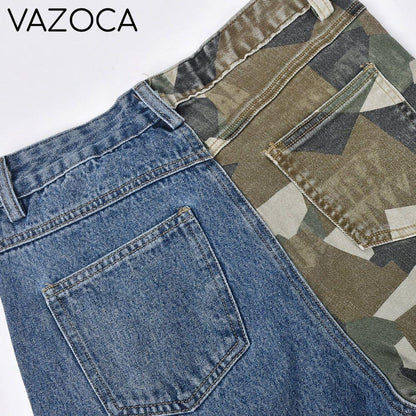 Contrast High Waist Jeans