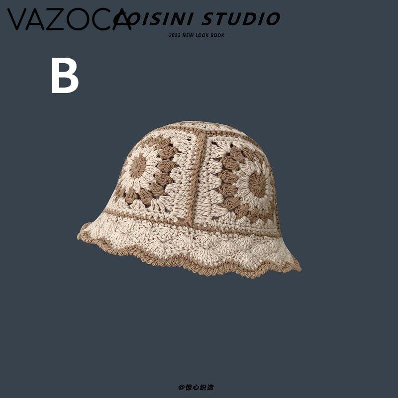 Crochet Bucket Hat beige one size