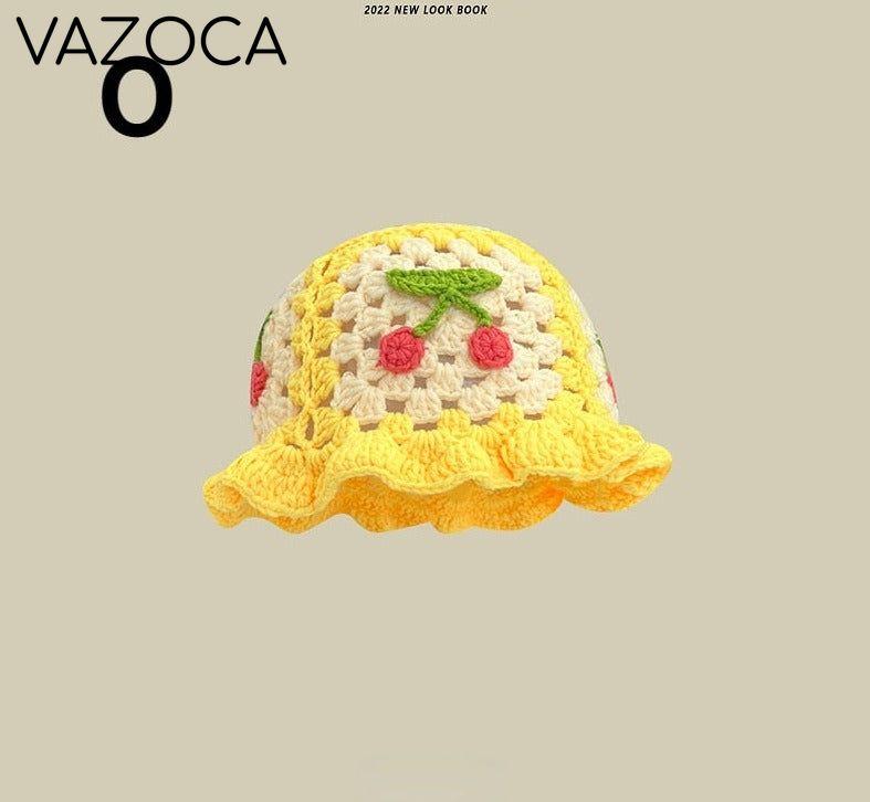 Crochet Bucket Hat yellow one size