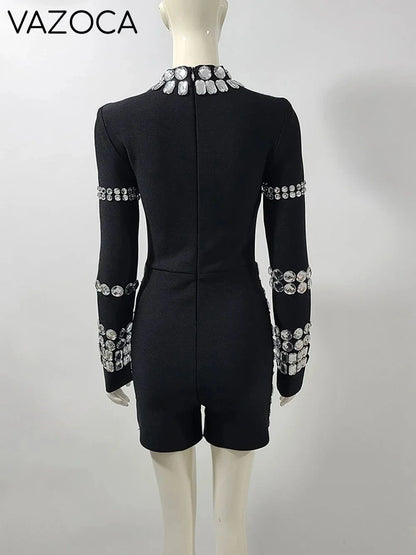 Crystal Diamond Bandage Romper