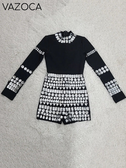 Crystal Diamond Bandage Romper