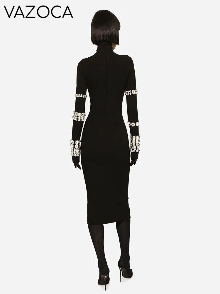 Crystal Luxury Bandage Midi Dress