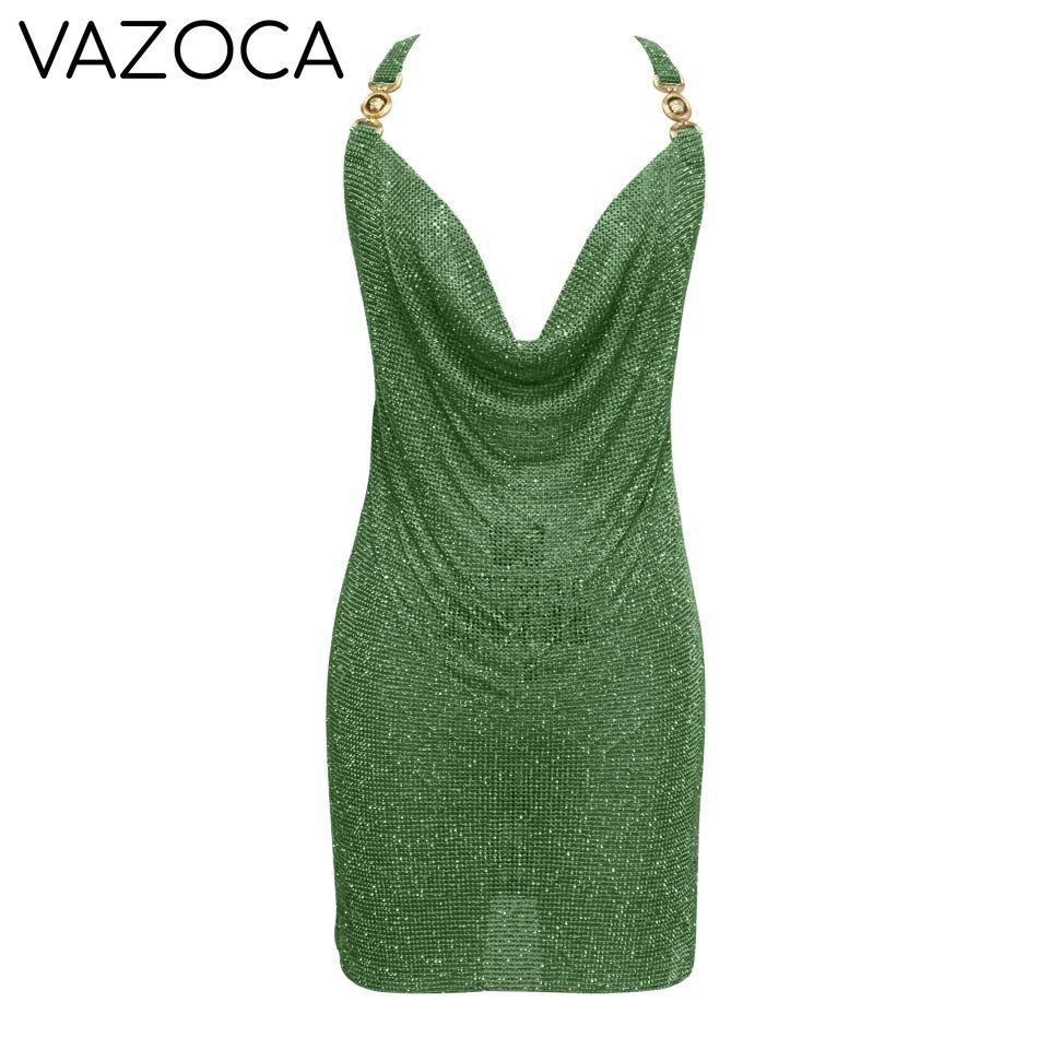 Crystal Mesh Rhinestones Mini Dress
