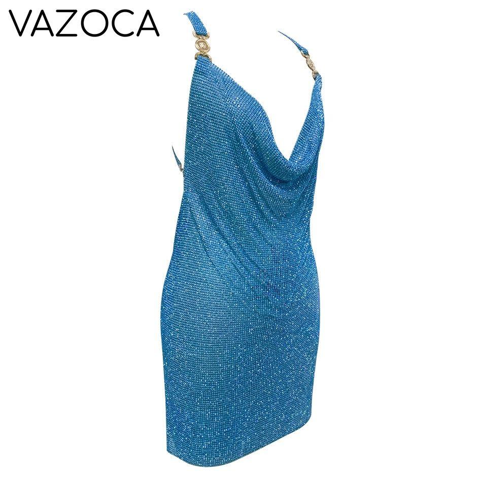 Crystal Mesh Rhinestones Mini Dress