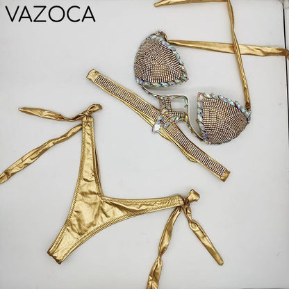 Crystal Stone Bikini Set