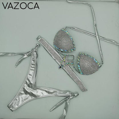 Crystal Stone Bikini Set